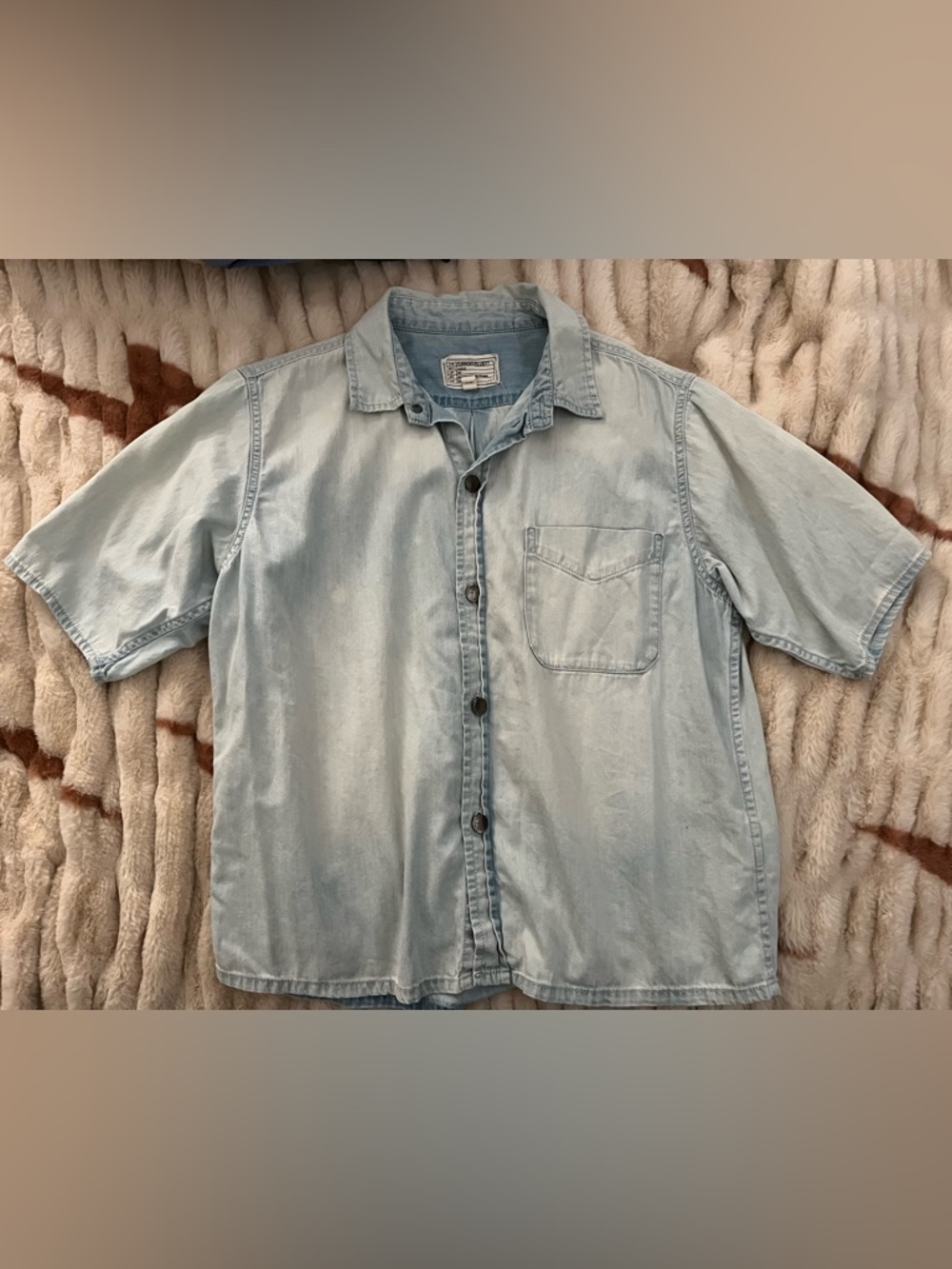 Current Elliott Stonewash Denim Chambray Shirt Current/Elliott